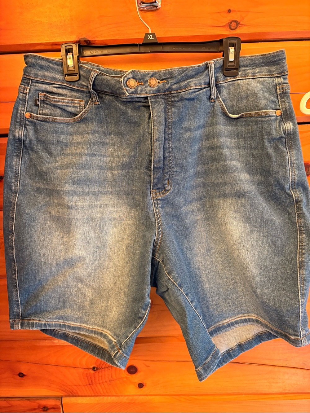 Judy Blue Blue Denim Button-Front Shorts